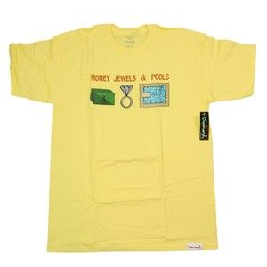 Diamond suplly co. t-shirt Large size/ short sleeve/ graphic tee in yellow color